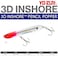 Duel YoZuri R1433BN 3D Inshore Pencil Popper F 135Mm Bone