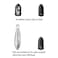 Fishfun Tungsten Bullet Fishing Weights Insert Free Worm Sinkers 5 Pack 18oz No Chip Black