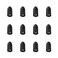Fishfun Tungsten Bullet Fishing Weights Insert Free Worm Sinkers 5 Pack 18oz No Chip Black