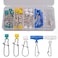 AGOOL Fishing Line Sinker Slides 30pcs Stainless Steel Braid Line Sinker Slider with DuoLock Snap HighStrength Line Weight Connectors for Saltwater Surf Fishing Rigs Catfishing