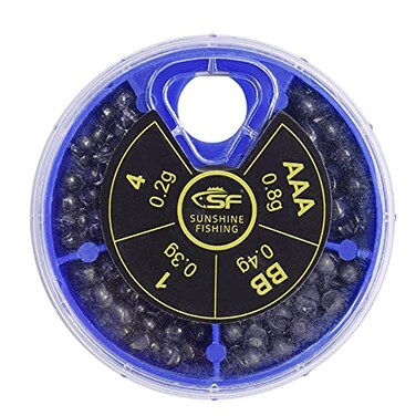 SF Micro Split Shot Combo Removable Fly Ice Fishing Lead Sinkers 112 Pcs 4 Sizes 1 Box