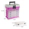 Wakeman Storage Tool Box Organizer Utility Box with 4 Drawers and 19 Compartments for Camping Supplies and Fishing Tackle by Outdoors Pink