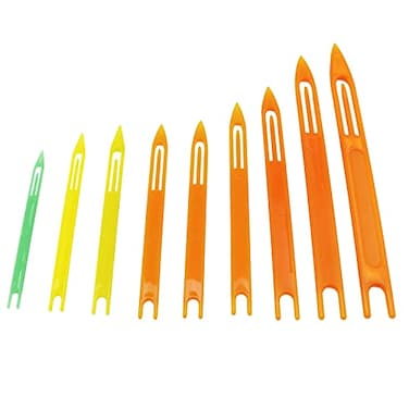 heyous 9pcs Plastic Fishing Net Needle Repair Net Line Tool Shuttles Mending Weaving Repair Netting Needle Fishing Nets Accessories 9 Sizes 1 2 3 4 5 6 7 8 9