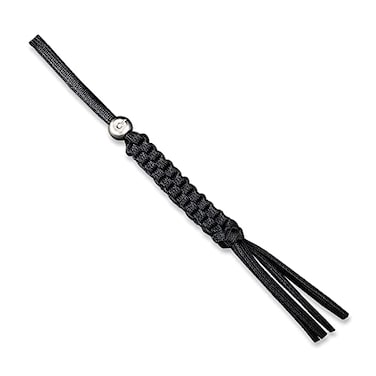 CIVIVI Tied Paracord Lanyard with a Gray Sphere 6AL4V Titanium Bead CA09B