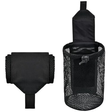 SABADO MOLLE Dump Pouch Foldable RollUp Mesh Dump Pouch with Drawstring Closure Belt Mount Tactical Pouch for Battle Belt Vest Backpack Hunting Saddle