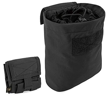 KRYDEX Molle Dump Pouch RollUp Drawstring Magazine Utility Pouch Folding Dump Bag BK