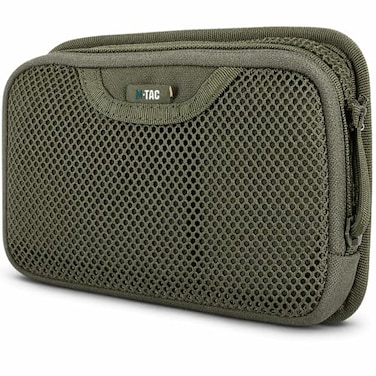 M-Tac MTac Tactical Bag Insert Modular Organizer Utility Admin Pouch Hook Fasteners Mesh Pocket Ranger Green