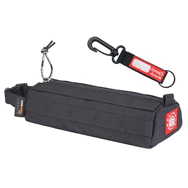 RE ROUGH Rough Enough Small Tactical Bag Molle Case Pouch for Boys Adults Outdoor Adventures Hiking Quick Release Handle Black Small Pencil Case