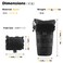 TRIWONDER Molle Tactical Water Bottle Pouch Military Folding Sport Kettle Carrier Mesh Bottle Holder Storage Bag Black