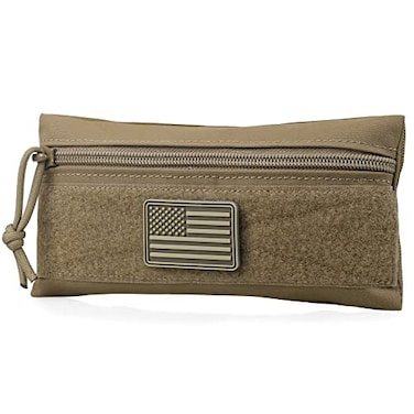 WYNEX Tactical Tool Zipper Pouch Bag Insert EDC Organizer Utility Admin Storage Pocket Accessories Snack Pouch with Hook Backing for MK3 MK4 Chest Rig