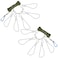 Bonuci 2 Sets Fishing Stringer Clip 16 Feet Rope Fish Stringer Fish Holder with 5 Stainless Steel Snap Hook for Kayak Fishing Gear Equipment Bass