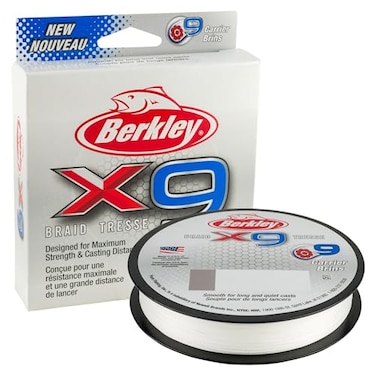 Berkley x9 Braid Superline Crystal 50lb test 69 lbC 315kg 164yd 150m Fishing Line Suitable for Freshwater and Saltwater Environments