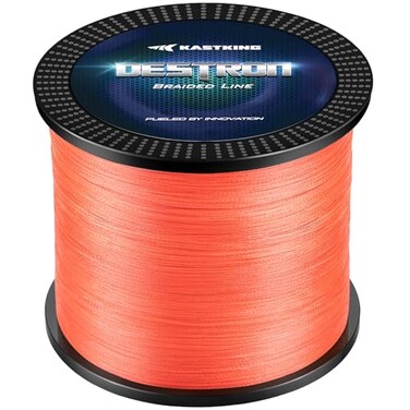KastKing Destron Braided Fishing Line Orange 4 Stands 6LB 150Yds