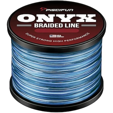 Piscifun Onyx Braided Fishing Line Advanced Superline Braid Lines 300Yd 8lb BlueCamo