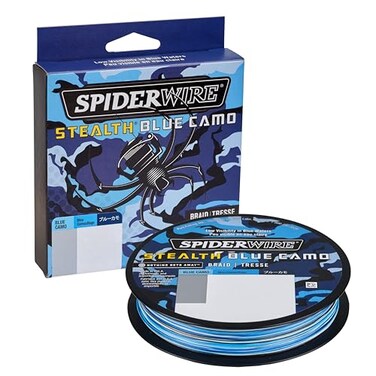 Spiderwire SpiderWire Stealth Superline Blue Camo 20lb 9kg 200yd 182m Braided Fishing Line Suitable for Saltwater and Freshwater Environments