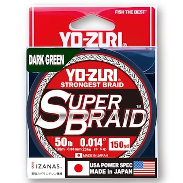 Duel YoZuri Super Braid 150 Yard Spool Dark Green 50LB
