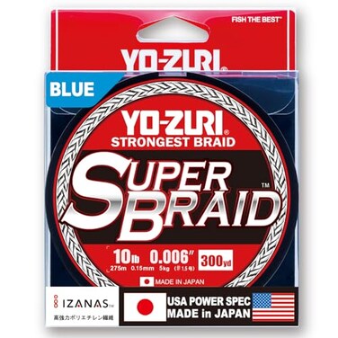 Duel YoZuri Super Braid 300 Yard Spool Blue 10 Pound Line