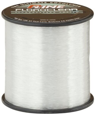P-Line PLine Floroclear Fluorocarbon Coated Low Memory Copolymer 14lb Spool 12lb600yd Clear 12Pound 600Yard