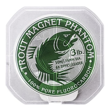 Trout Magnet Phantom 100 Fluorocarbon Fishing Leader Line 50M 2lb 3lb 4lb Test 3lb 6X Tippet 87480