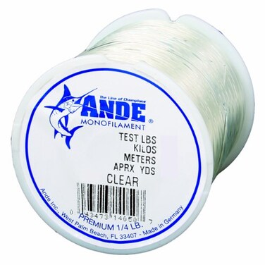 ANDE Ande Premium Monofilament Line with 300Pound Test Clear 025Pound Spool 33Yard