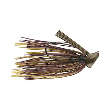 Buckeye Lures Flat Top Finesse Jig with Premium Skirting Rubber Skirt Collar Durable Versatile Fishing Bait Green Pumpkin 38 oz