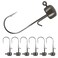 MadBite by KastKing Ned Rig Jig Heads for Soft Fishing Lures 24Pack Finesse Standard Mushroom Standup Ned Heads KitNeedle Point Saltwater Freshwater Versatility Ned Rig HooksGreen Pumpkin18 oz