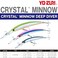 Duel YoZuri Crystal Minnow Deep Diver 110mm 4375in Red Head