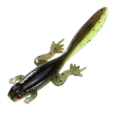 Dr.Fish DrFish 6 Pack Soft Plastic Frog Baits 32 Inches Tadpole Swimbaits Frog Lures Bass Crappie Lures Creature Lizard Bait Shad Drop Shot Panfish Bluegill Watermelon