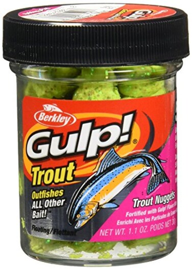 Berkley Gulp Trout NuggetsChunky Chartreuse1Ounce