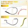 Dovesun 152Pcs Wacky Worm for Bass Fishing Lures for Bass Trout Fishing Worms Hook Kit with Soft Plastic Baits OffsetWeedless Hooks Wacky Rig Tool ORings Sinkers