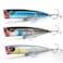 Dr.Fish DrFish 5 Pack Popper Saltwater Fishing Lures 55 Inches GT Popper VMC Treble Hooks Surf Fishing Lures for Bass Striper Pike Mackerel Flounder Barracuda Snapper Offshore 3 Pack