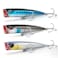 Dr.Fish DrFish 5 Pack Popper Saltwater Fishing Lures 55 Inches GT Popper VMC Treble Hooks Surf Fishing Lures for Bass Striper Pike Mackerel Flounder Barracuda Snapper Offshore 3 Pack
