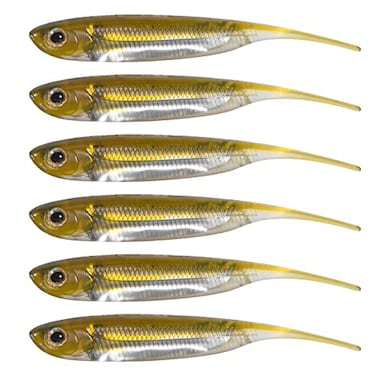 Dr.Fish DrFish 6 Pack Drop Shot Baits 315 Soft Plastic Bass Fishing Lure Swimbait Needle Tail Freshwater Minnow Shad Bait Pumpkin Seed