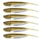 Dr.Fish DrFish 6 Pack Drop Shot Baits 315 Soft Plastic Bass Fishing Lure Swimbait Needle Tail Freshwater Minnow Shad Bait Pumpkin Seed