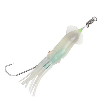 Dr.Fish DrFish Saltwater Squid Fishing Lures 6 LED Lighted Lures 60 Hooks Squid Jig Rig Halibut Lincod Jig Offshore Trolling Baits Deep Drop Light Glow in Dark Mackerel Tuna Striper Blue