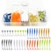 FANGBLUE 40PCS 18oz Jig Head Hook 2inch TTail Soft Lures Artificial Silicone Bait Worm Soft Fishing Lure Tackle Kit for Bass Trout Fishing 40pcs TTail Soft Lure