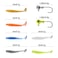 FANGBLUE 40PCS 18oz Jig Head Hook 2inch TTail Soft Lures Artificial Silicone Bait Worm Soft Fishing Lure Tackle Kit for Bass Trout Fishing 40pcs TTail Soft Lure