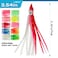 Gefischtter 50PCS Squid Swimbait Fishing Soft Plastic Lures Glow Octopus Skirt Worm Lure Kit for Sea Fishing 354in