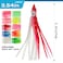 Gefischtter 50PCS Squid Swimbait Fishing Soft Plastic Lures Glow Octopus Skirt Worm Lure Kit for Sea Fishing 354in