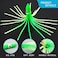 Gefischtter 50PCS Squid Swimbait Fishing Soft Plastic Lures Glow Octopus Skirt Worm Lure Kit for Sea Fishing 354in