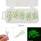 OriGlam 15pcs Soft Luminous Shrimp Lures Realistic Fishing Lure Baits for Bass Walleye Trout More