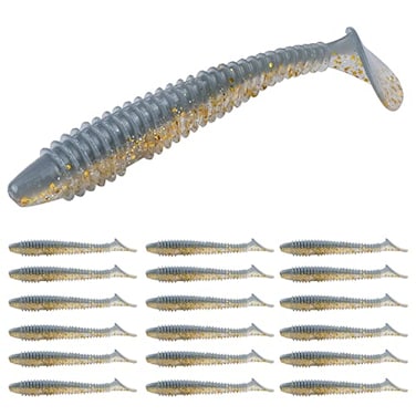 RUNCL Swimbaits Paddle 10203040PCS 5432 Inchs Paddle Tail Soft Lure for Trout Crappie Bass Durable Plastic Bait Swimmer for SaltwaterFreshwater Fishing Lovers Gift