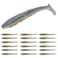 RUNCL Swimbaits Paddle 10203040PCS 5432 Inchs Paddle Tail Soft Lure for Trout Crappie Bass Durable Plastic Bait Swimmer for SaltwaterFreshwater Fishing Lovers Gift