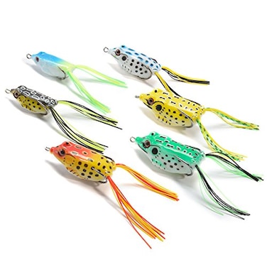 Supertrip Topwater Frog Crankbait Tackle Crank Bait Bass Soft Swimbait Lures Crankbaits Baits Hard Bait Fishing Lures 3Size6pcs