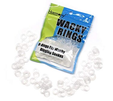 Wacky Rings 100pk ORings for Wacky Rigging SenkosWormsSoft Stickbaits Bait Saver Orings for Senko Worm Save Your Baits from Tearing While Wacky Neko Rigging 6 Clear