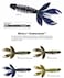 Yum Lures Wooly Hawgtail and Hawgcraw Soft Plastic Creature Bait Fishing Lure Excellent Bait for Flipping and Pitching 7 per Pack