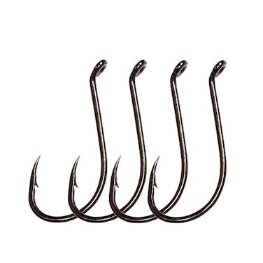 Laxygo 100pcs Octopus Beak Offset Fishing Hooks Froged Sport Circle Hooks Sharp High Carbon Steel Fishing Hook6 Sizes