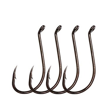 Laxygo 100pcs Octopus Beak Offset Fishing Hooks Froged Sport Circle Hooks Sharp High Carbon Steel Fishing Hook6 Sizes