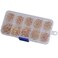 Laxygo 500pcs Small Fishing Hooks Black High Carbon Fishing Hooks Set 10 Sizes with a Plastic Box 500pcs Gold