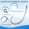 SILANON Barbless Fishing Hooks 120pcs Barbless Trout Carp Hooks Circle Curve Shank Carp Fishing Fly Tying Hooks for Hair Rig Freshwater Saltwater Size 2
